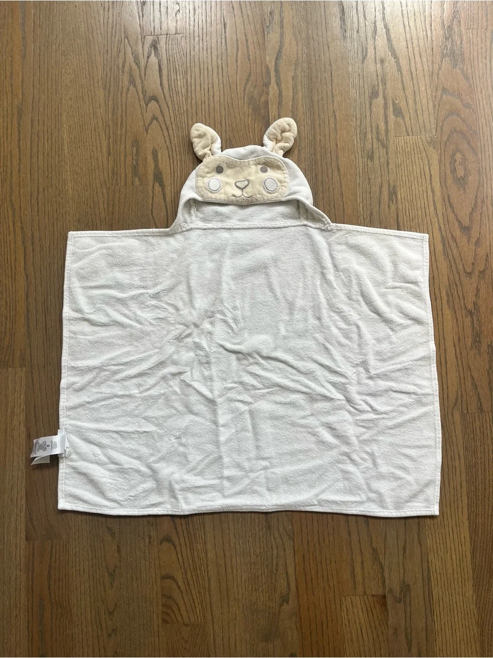 Pottery Barn Kids Hooded Baby Bath Towel Bunny Critter - White